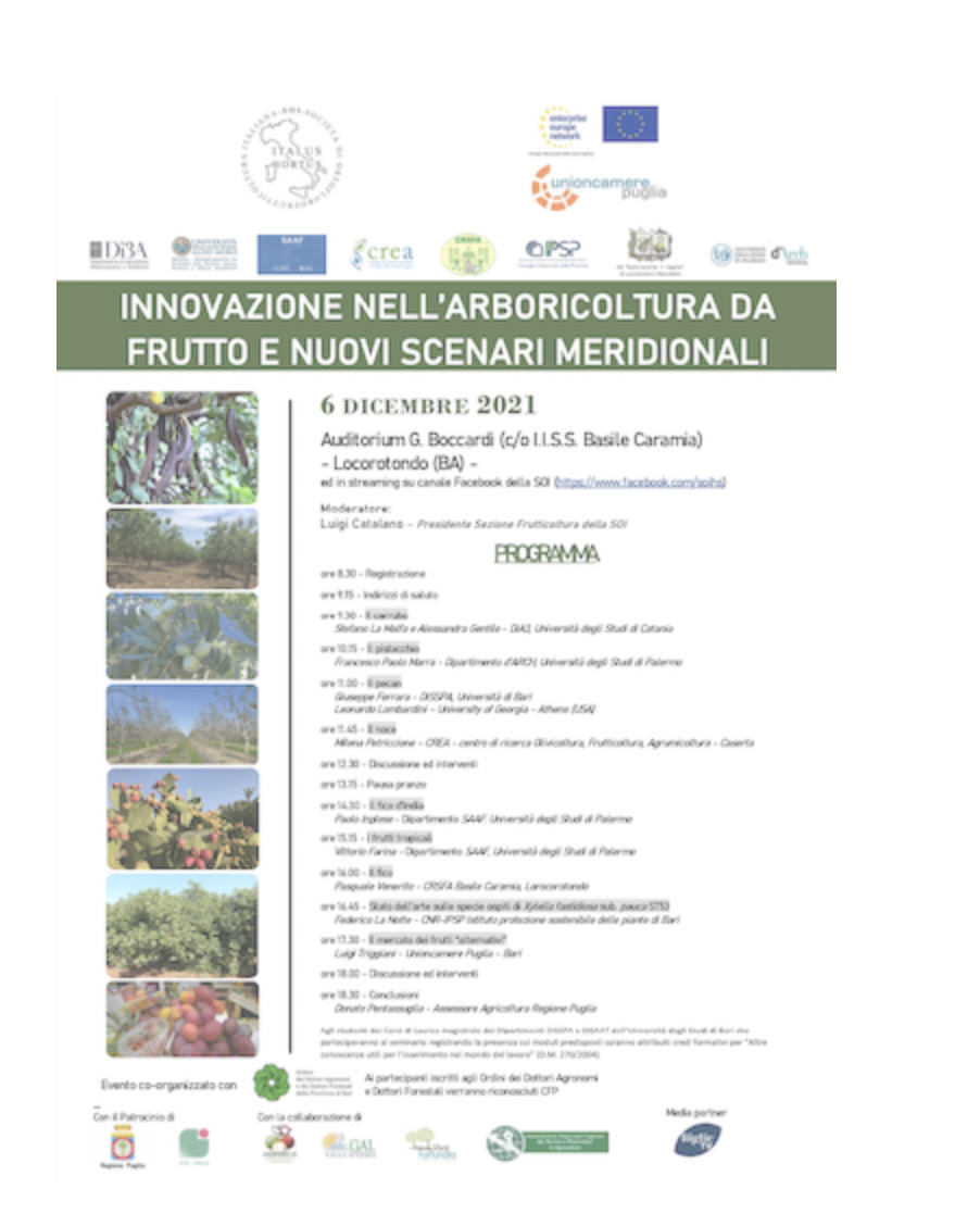 Innovazione nell'arboricoltura da frutto e nuovi scenari meridionali